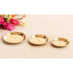 Pure Brass Pooja Thali For Poojan , Temple & Home