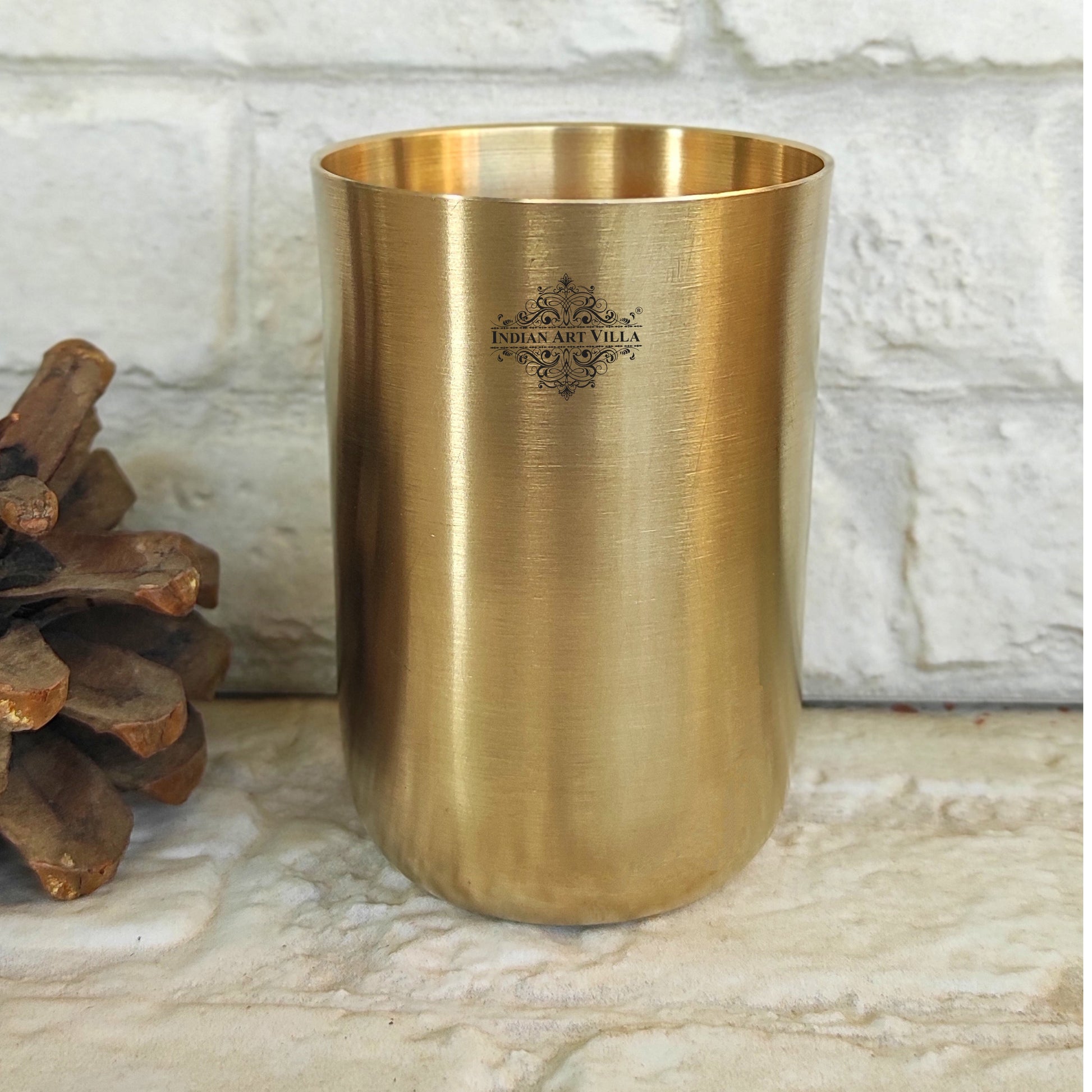 Brass Glass  With Matt Finish, Volume-300 ML