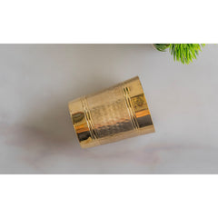 Pure Brass Hammered Lining Design Glass,220 ML
