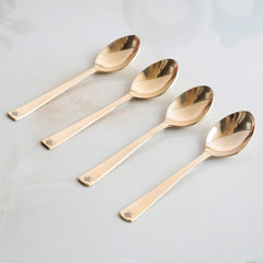 Pure Brass Premium Gold Shine Plain Baby Spoon