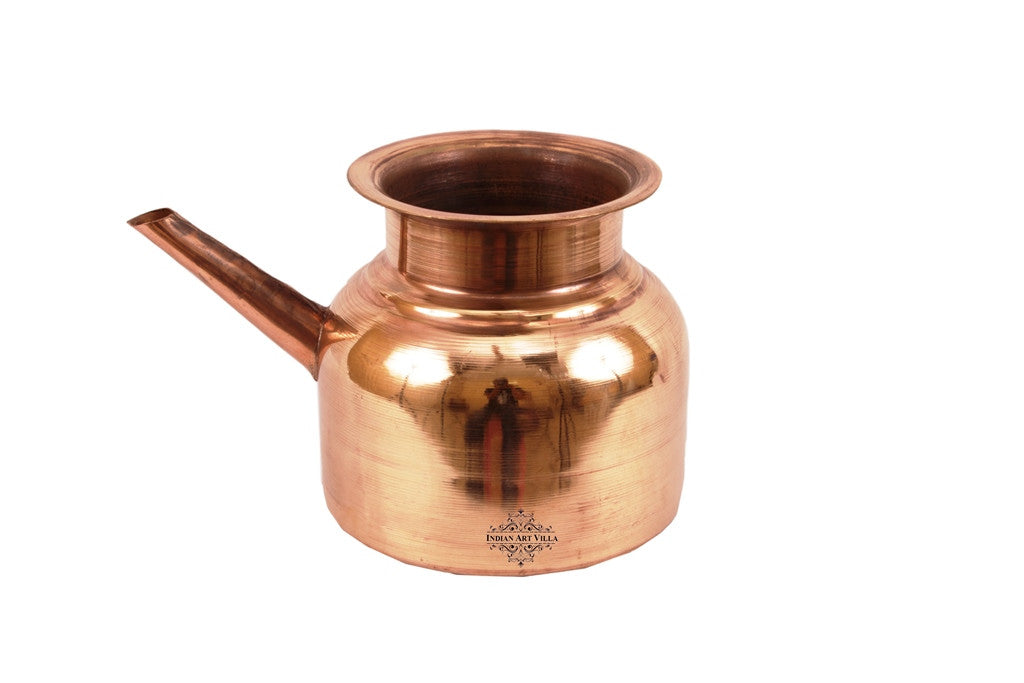 Handmade Pure Copper Plain Design Ramjhara, 1500ml