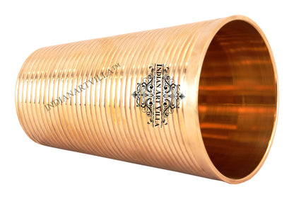 Handcrafted Pure Bronze Lining Design Big Lassi Glass, Drinkware, Serveware, 770ml