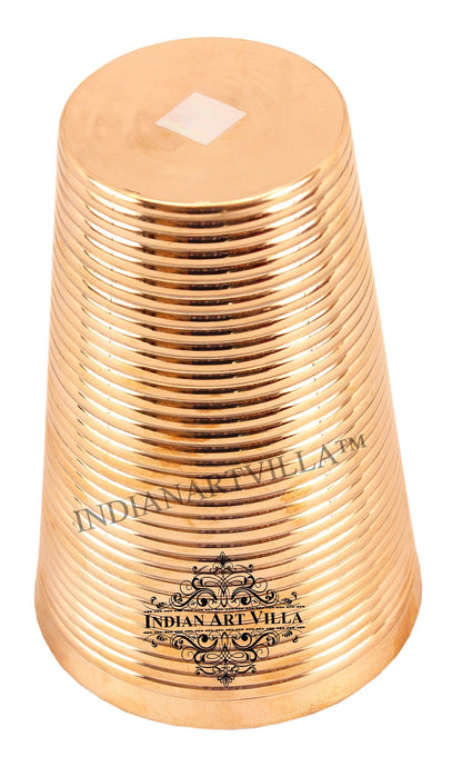 Handcrafted Pure Bronze Lining Design Big Lassi Glass, Drinkware, Serveware, 770ml