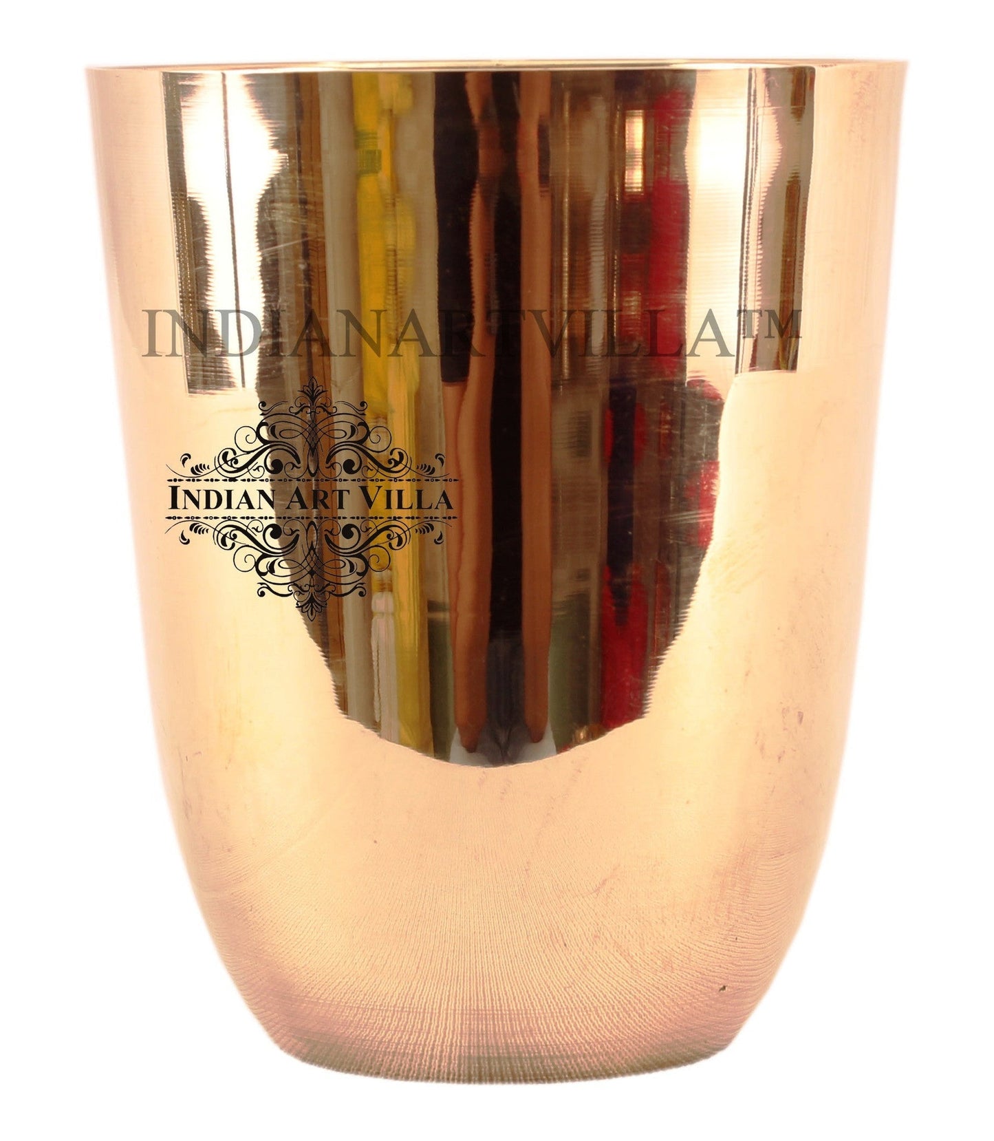 Handmade Pure Bronze Glass Tumbler with Plain Design, Drinkware, Tableware, 275ml