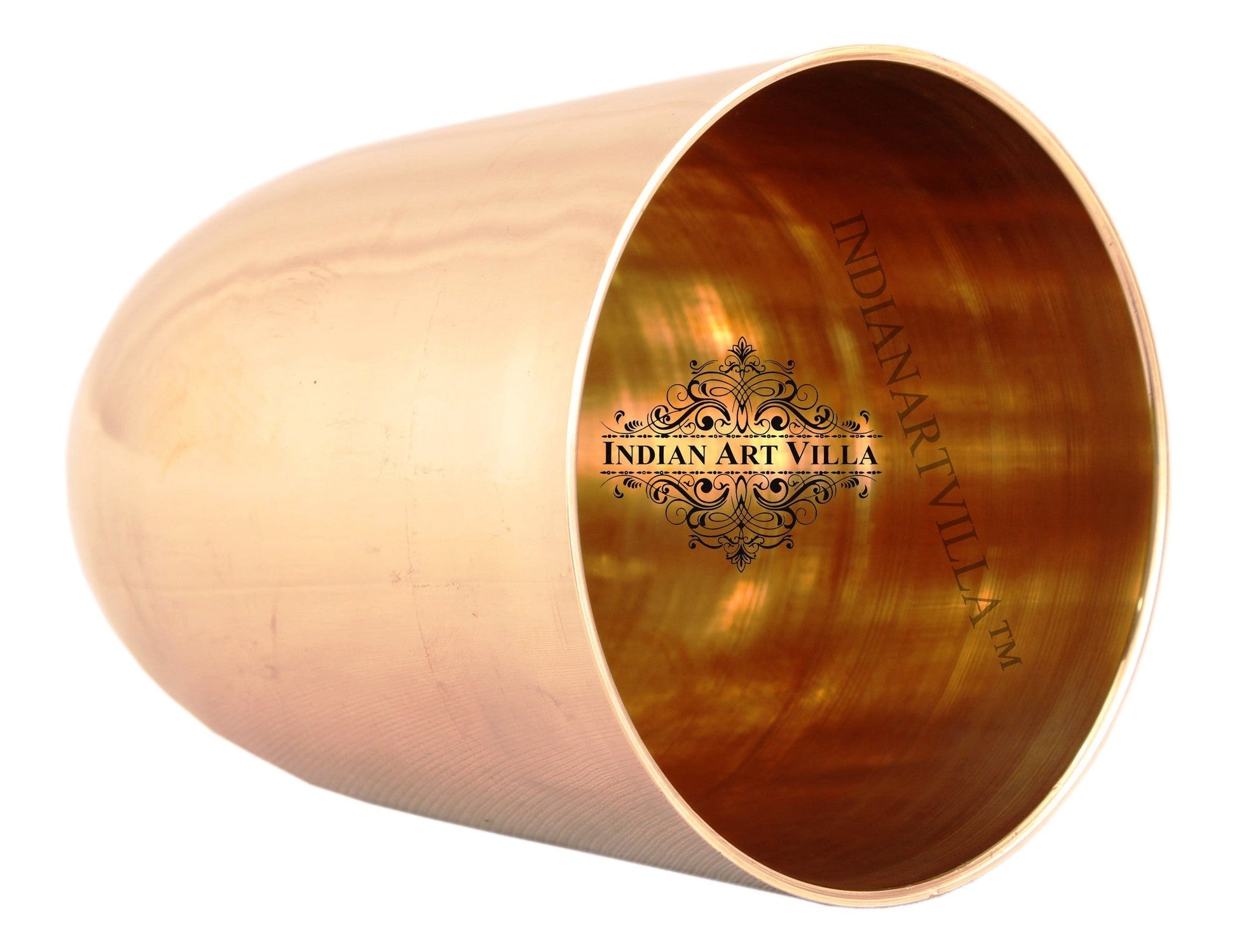 Handmade Pure Bronze Glass Tumbler with Plain Design, Drinkware, Tableware, 275ml