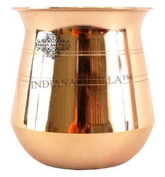 Bronze Kansa Lota Kalash Container, Temple, Poojan Purpose, Gold