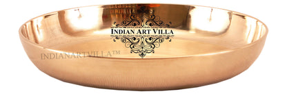 Handmade Pure Bronze Serving Thali | Plate with Plain Design, Serveware, Dinnerware, Tableware