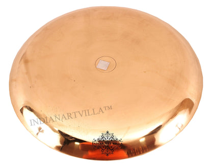 Handmade Pure Bronze Serving Thali | Plate with Plain Design, Serveware, Dinnerware, Tableware