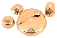 Handcrafted Pure Bronze 5 Pieces Dinner Set For Home | Hotel | Restaurant