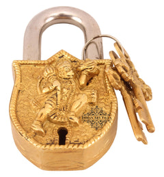 Pure Brass Hanuman Ji Design Lock with 2 Key