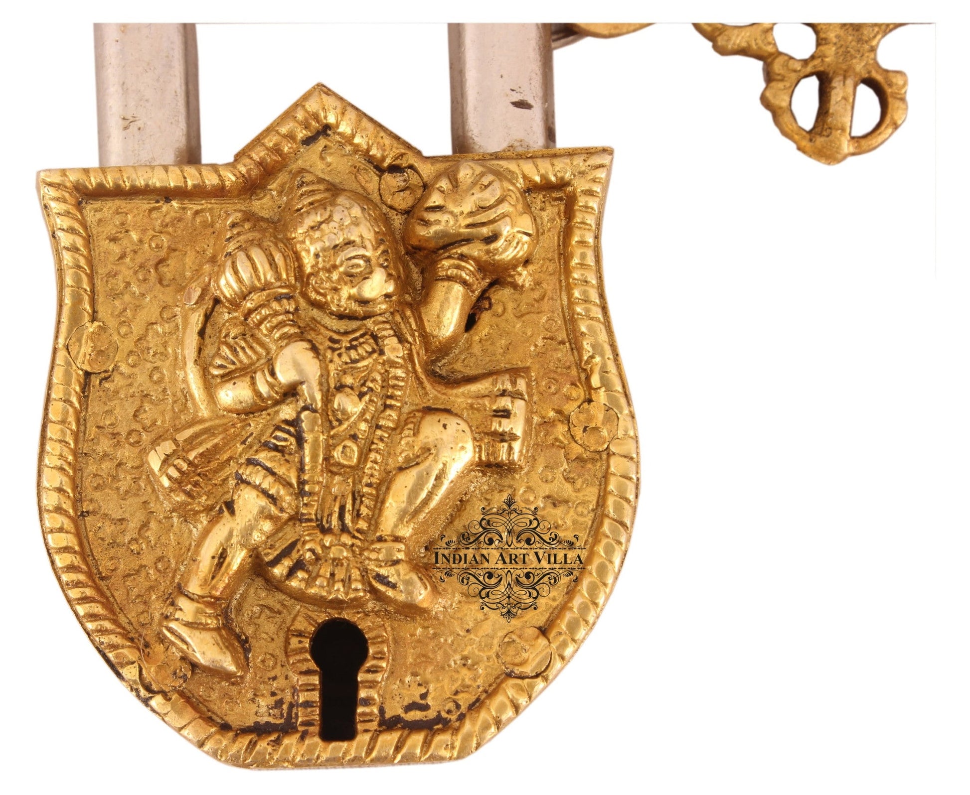 Pure Brass Hanuman Ji Design Lock with 2 Key