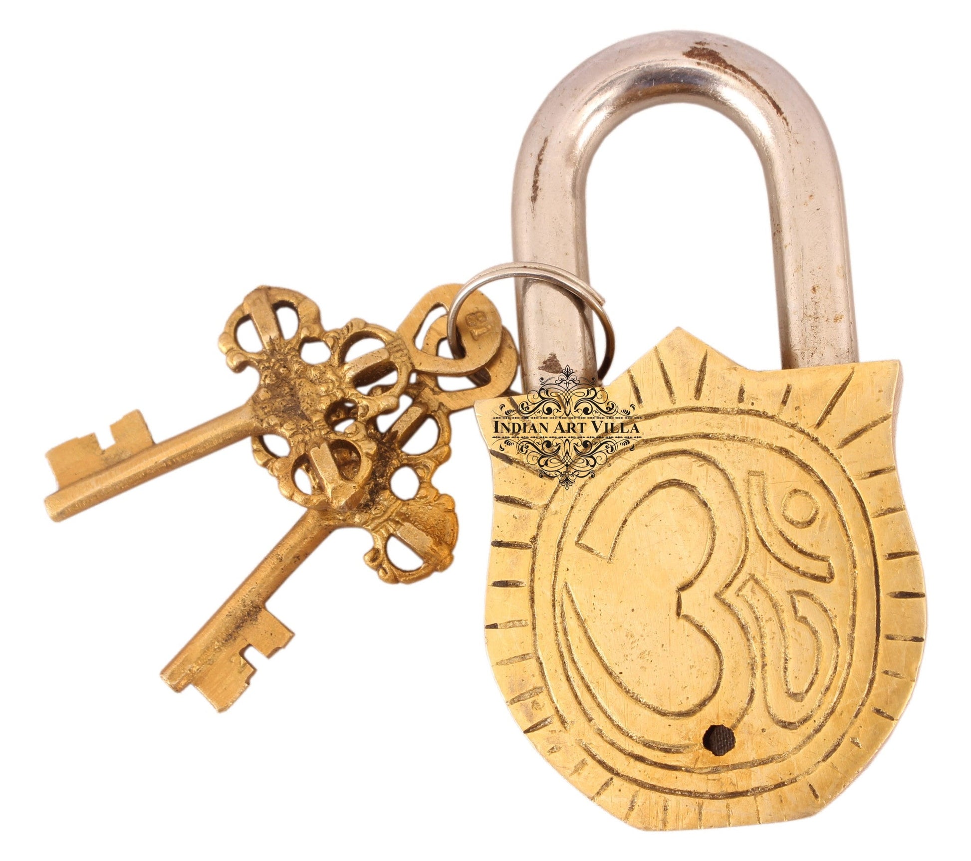 Pure Brass Hanuman Ji Design Lock with 2 Key