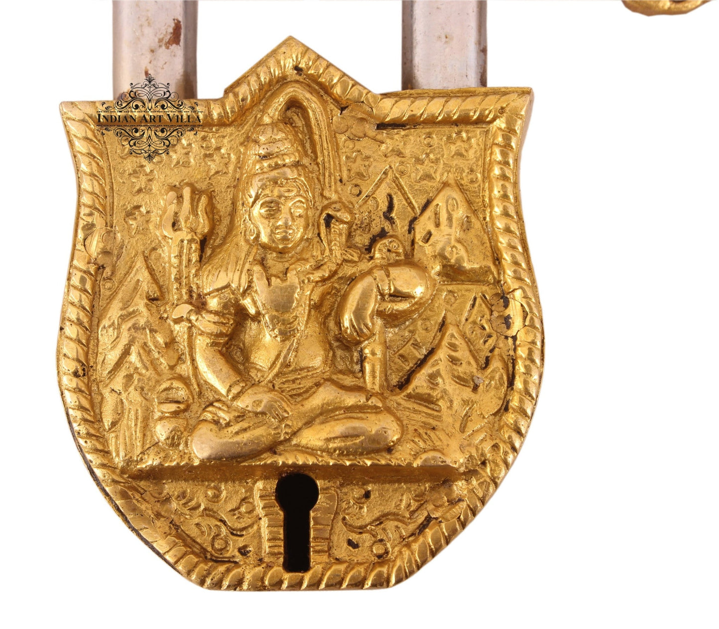 Pure Brass Lord Shiva Design Lock with 2 Keys