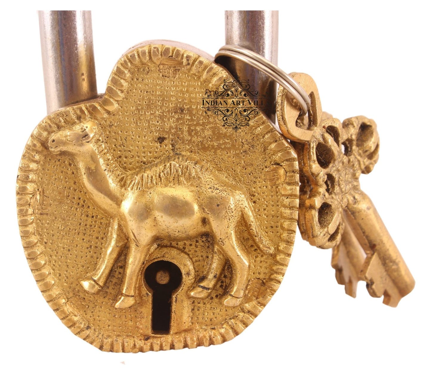 Pure Brass Camel Design Lock with 2 Keys