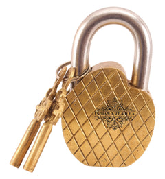 Pure Brass Camel Design Lock with 2 Keys