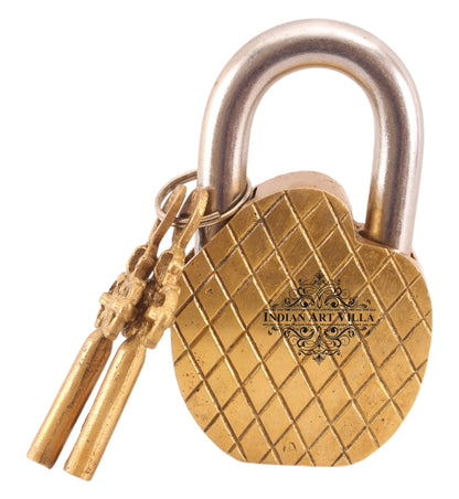 Pure Brass Camel Design Lock with 2 Keys