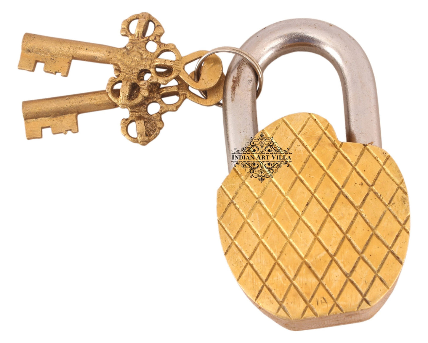 Pure Brass Dog Design Lock with 2 keys