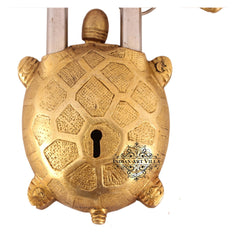 Pure Brass Tortoise Design Lock with 2 keys