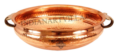 Pure Copper Hammered Design Urli/Decorative Bowl/Decorative Platter, Home Décor & Festive Item