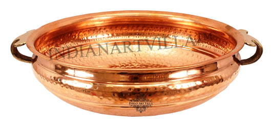 Pure Copper Hammered Design Urli/Decorative Bowl/Decorative Platter, Home Décor & Festive Item