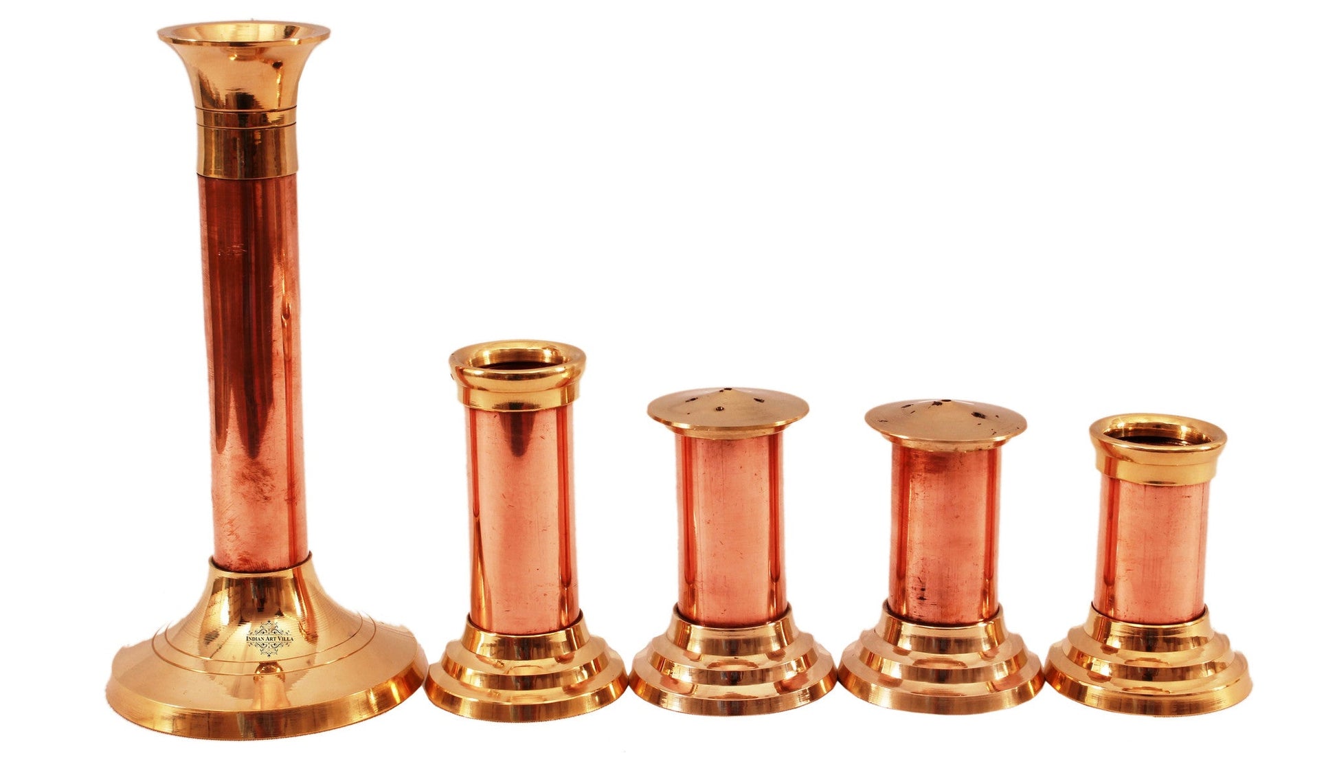 Copper Salt and Pepper Shaker with Multipurpose Holding Stands Set