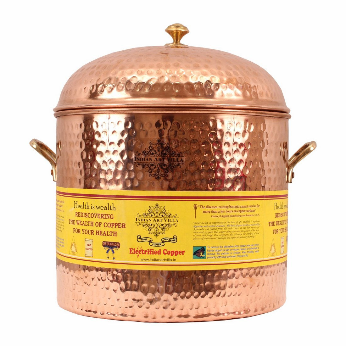 Pure Copper Hammered Design Storage Box 6.3 Ltr.