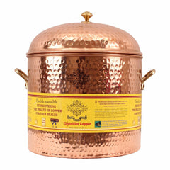 Pure Copper Hammered Design Storage Box 6.3 Ltr.