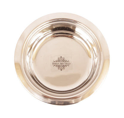 Pure Steel Copper Hammered Design Round Entrée Bowl