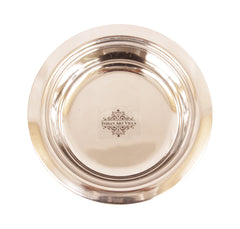Pure Steel Copper Hammered Design Round Entrée Bowl