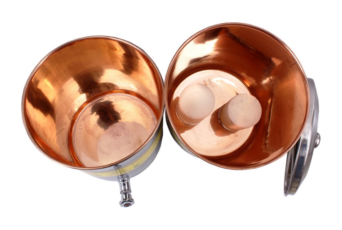 Pure Steel Copper Luxury Design Water Pot with Tap and Filter
