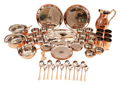 Pure Steel Copper 63 Piece Dinner Set for Tableware Kitchen & Dining