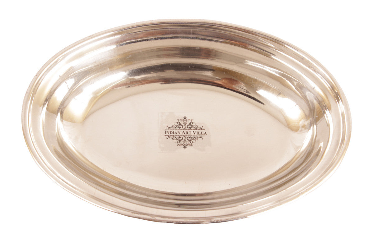 Handcrafted Pure Steel Copper Handi with Platter & Serving Spoon