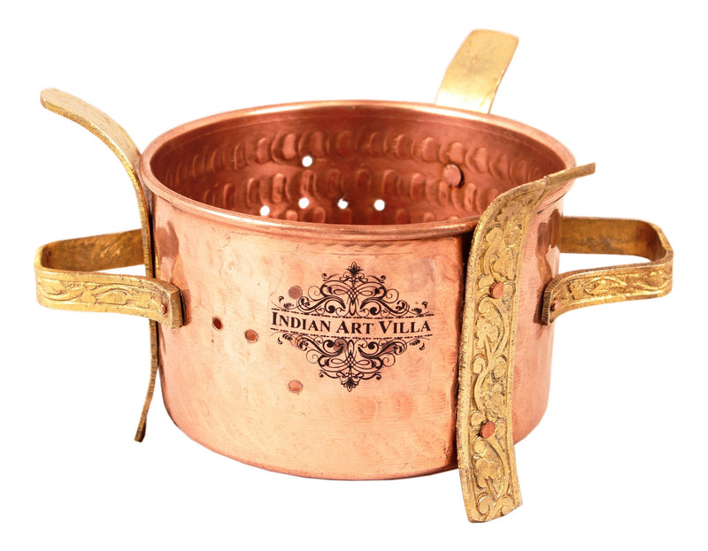 Handmade Pure Steel Copper Tawa with Attach Bowl & Sigdi Angeethi