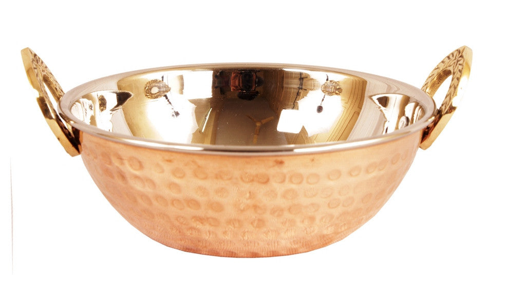 Handcrafted Pure Steel Copper Handi|Kadhai|Bucket &Tawa Serving Set