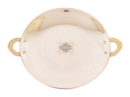 Handcrafted  Steel Copper Donga with Lid|Handi|Kadai|Tawa Serving Set