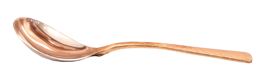 Pure Steel Copper Hammered Design Handi with Serving Spoon