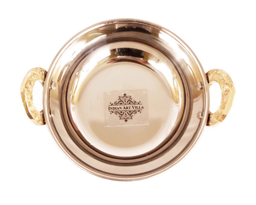 Pure Steel Copper Designer Hammered Serveware Set Of 4, Tableware Item