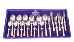 Steel Copper Designer Cutlery Set 36 Pieces