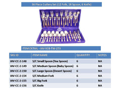 Steel Copper Designer Cutlery Set 36 Pieces