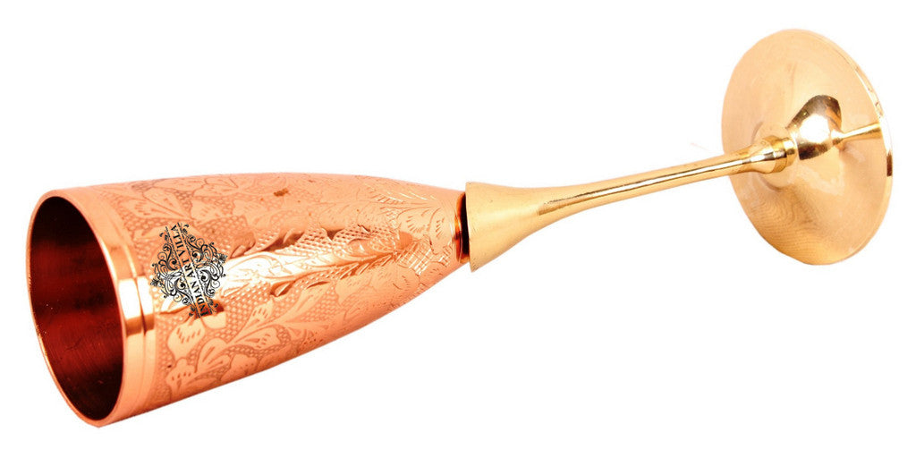 2 Brass Designer Beer Glass Tumbler with 2 Jigger Shot Glasses, Best for Beer Whisky Vodka Parties, , Set of 4