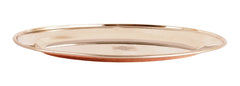 Pure Steel Copper Set Of 1 Oval Plate |1 Platter| 1 Entrée Bowl