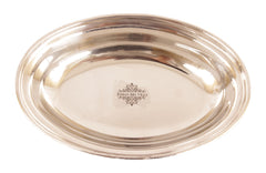 Handmade Pure Steel Copper Serving Set of 1 Platter with 1 Spoon, Tableware, Serveware