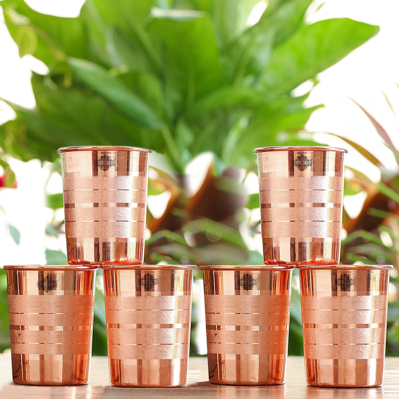Pure Copper Diamond | Hammered | Shine Finish | Luxury Glasses-275 ML