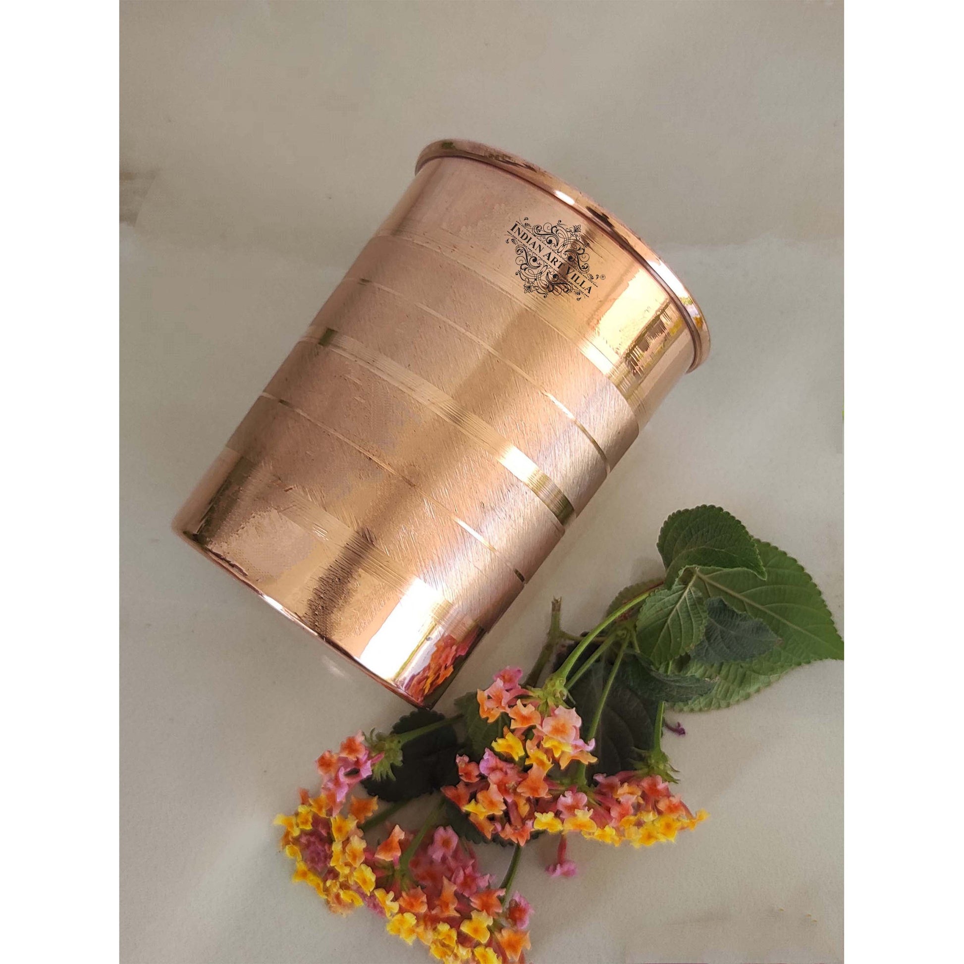 Pure Copper Diamond | Hammered | Shine Finish | Luxury Glasses-275 ML