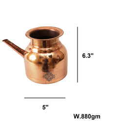 Handmade Pure Copper Plain Design Ramjhara, 1500ml