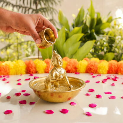 Pure Brass Handmade Laddu Gopal ji