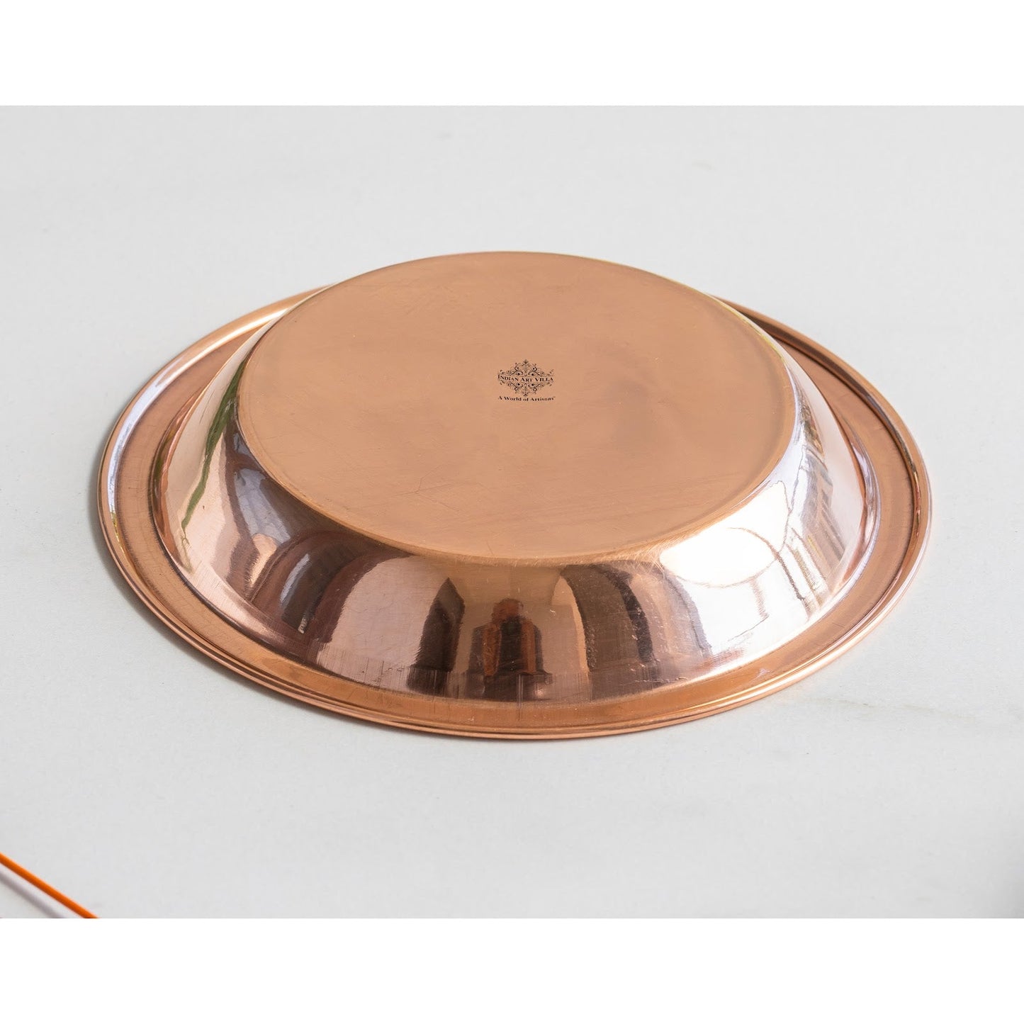 Pure Copper Plain Design Pooja Worship Thali Plate