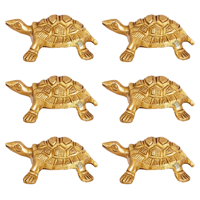 Brass Hammered Vastu Fengshui Tortoise Statue, Home Decor Good Luck, Gift Item, 11.68 cm