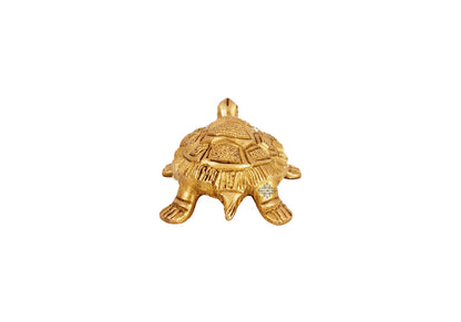 Brass Hammered Vastu Fengshui Tortoise Statue, Home Decor Good Luck, Gift Item, 11.68 cm