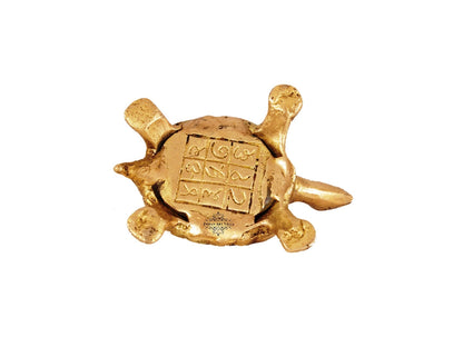 Brass Hammered Vastu Fengshui Tortoise Statue, Home Decor Good Luck, Gift Item, 11.68 cm